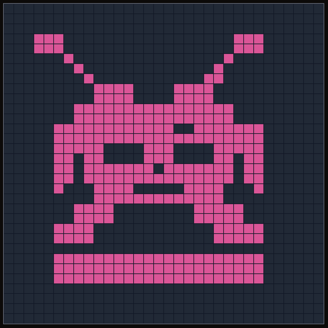 Colorful pixel grid art